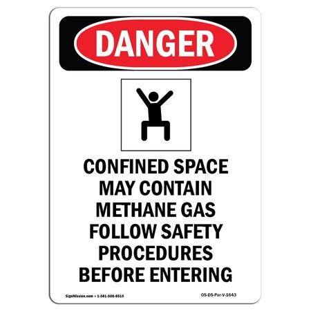Signmission OSHA Danger Sign, Confined Space May, 14in X 10in Decal, 10 ...