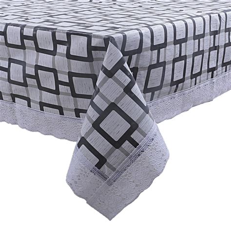 Buy Kuber Industries Checkered Design PVC 6 Seater Dining Table Cover ...