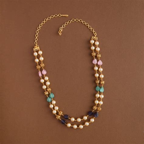 Angaraka Multicolour beads Balled Chain - kanakam – Made For Hers
