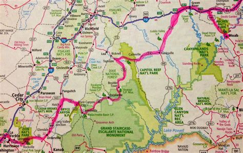 Printable Map Of Utah National Parks