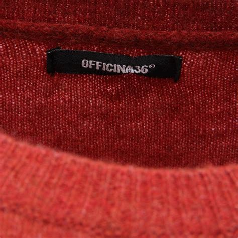 4962AF maglione uomo OFFICINA36 rusty brown wool sweater man