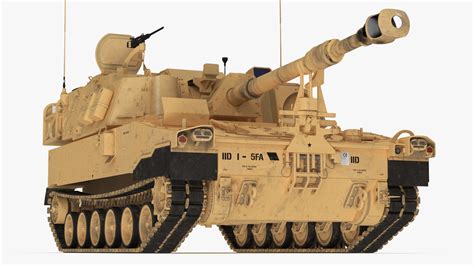3D model M109 Paladin Howitzer Beige Color Rigged | 3D Molier International