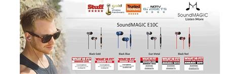 SoundMAGIC E10C in-Ear Headphones with Mic (Black/Gold),Wired : Amazon ...
