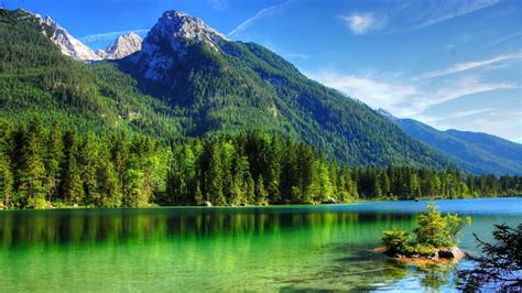 Download wallpaper 1920x1080 mountains, lake, pacification, summer full ...