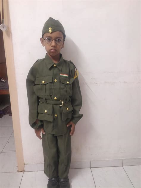 Buy BookMyCostume Subhash Chandra Bose Freedom Fighter Kids Fancy Dress ...