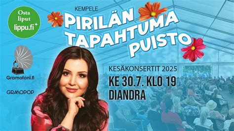 Pirilän tapahtumapuiston konsertti Diandra ke 30.7. , Piriläntie 155 ...