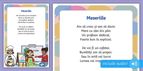 Cântec Meseriile | Cântec despre meserii | Twinkl RO