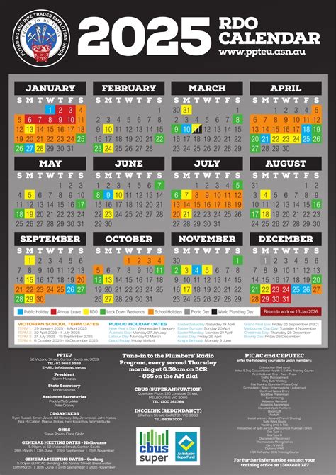 Cfmeu Rdo Calendar 2025 Qld Printable - Calendar 2026 Printables