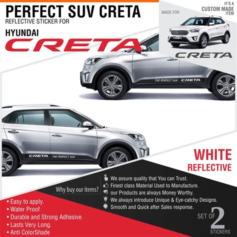 Buy CarMetics - sr-002 White the Perfect Suv Reflective Decal for ...