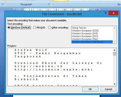 Image result for Microsoft Word File Encoding