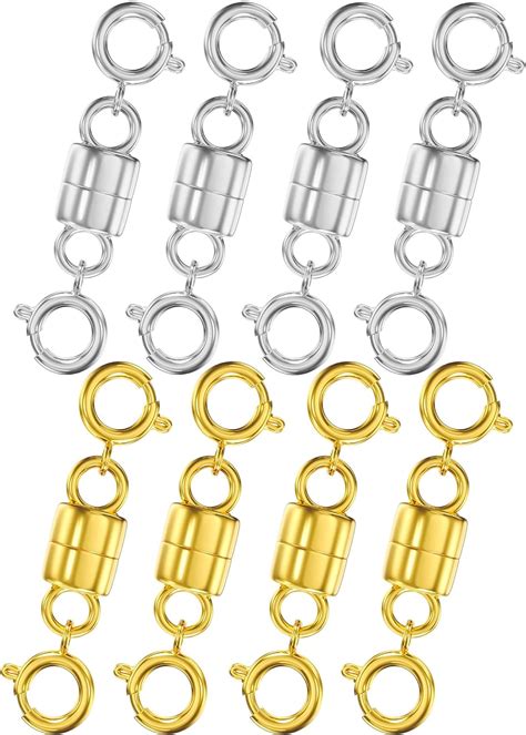 Amazon.com: Clysoru Magnetic Necklace Clasps and Closures 14k Gold and ...