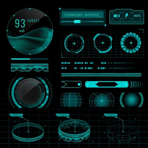 Velocity technology interface template design elements vector | Premium ...