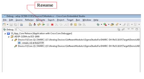 Load Application using CCES [Analog Devices Wiki]