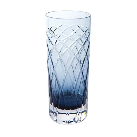 Royal Brierley Premium Harris Ink Blue Crystal Highball Glass | Mouth ...
