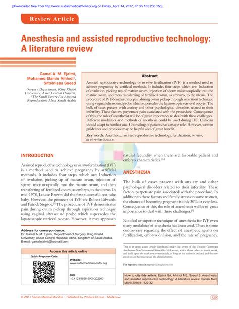 Reproductive Medicine and Anesthesia 的图像结果