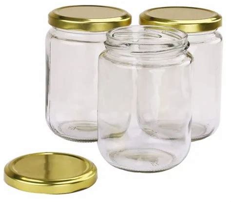 Honey Glass Jar and Bottle - 500 Gm Round Glass Honey Jar Trader ...