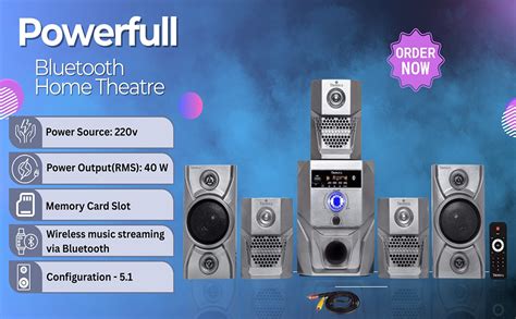 TRONICA Super King 40W 5.1 Multimedia Bluetooth Home Theater System ...