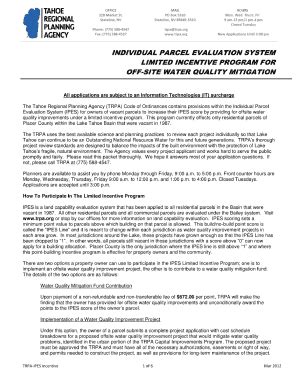IPES Limited Incentive Program Application - Tahoe Regional ... - Trpa ...