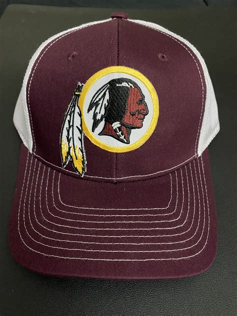 Vintage Throwback Old Washington Redskins Logo Embroidered Trucker Cap ...