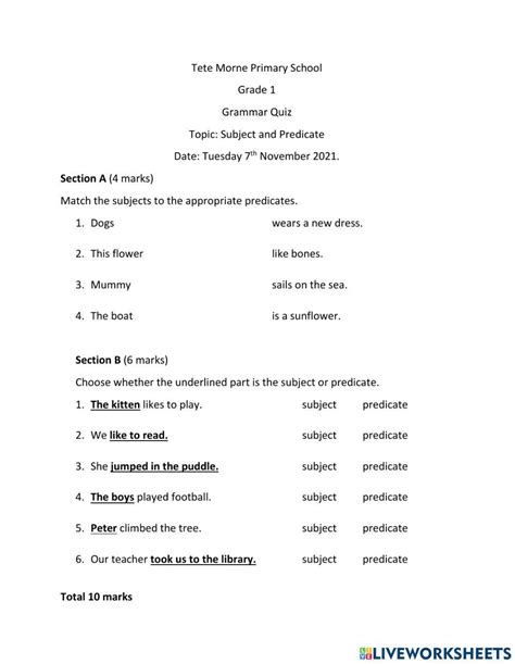 Subject Predicate Practice 的图像结果