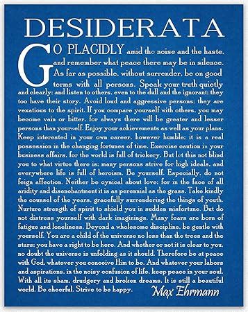 Desiderata Poem Desiderata Print Desiderata Poster Poetry Wall Art ...