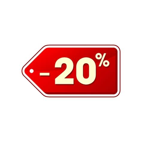20 Hang-Tag-Rabatt-Banner-Vektorvorlage | Premium Vektor