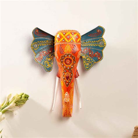 Handpainted Elephant Wall Decor