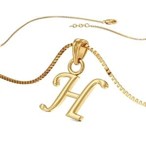 Buy Joyalukkas 22K 916 Purity Gold Alphabet H Pendant for Women at ...