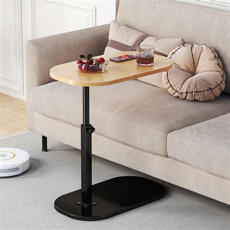 LudoPam Adjustable C Table End Table,360°Swivel Couch Tables That Slide ...