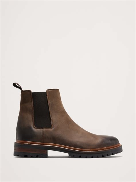 Burnished Italian Leather Chelsea Boot | Banana Republic
