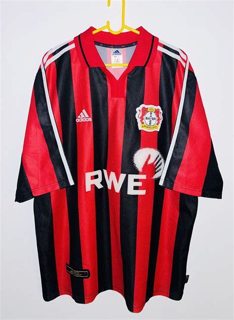 Adidas × Soccer Jersey × Vintage Bayer leverkusen 2001/02 home jersey ...