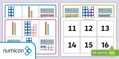 👉 11-20 Number Representation Bingo with Numicon Shapes