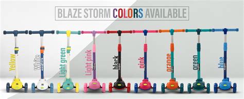 Baybee Blaze Storm 3-Wheel Skate Scooter for Kids, Adjustable Handle ...