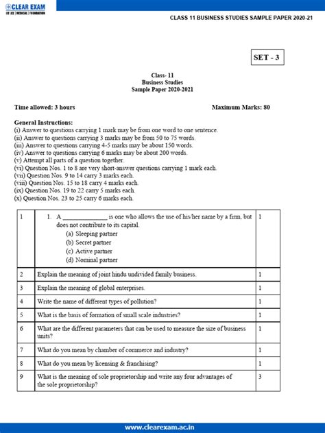 Image result for Class 12 BST Sample Paper 2021 Solved