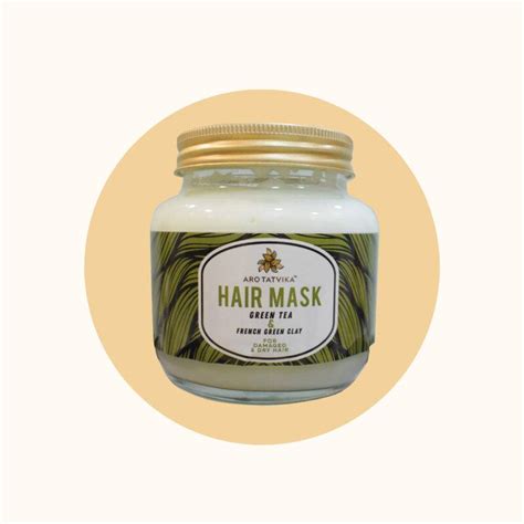 GREEN TEA AND FRENCH GREEN CLAY HAIR MASK (for dry and damaged hair ...