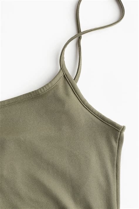 Women's Khaki green Strappy bodycon dress | H&M IN