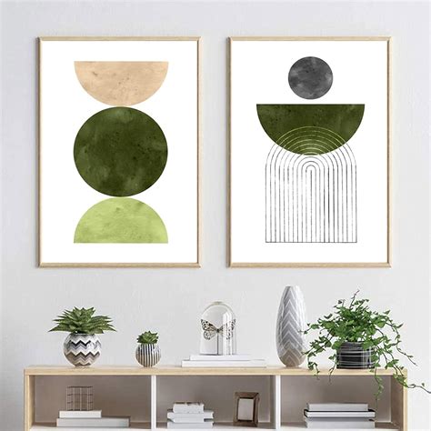 Buy Mid Century Wall Art Boho Wall Decor Sun Art Print Boho Wall Prints ...