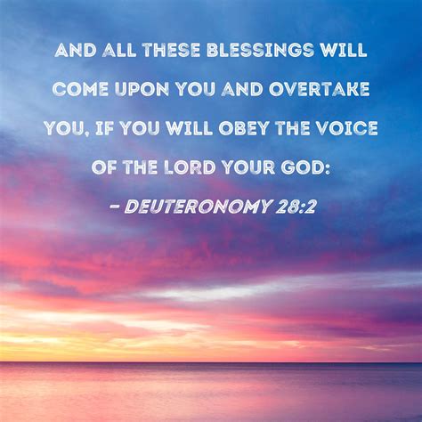 Deuteronomy 28:2 And all these blessings will come upon you and ...