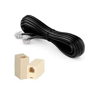Red Champion RJ11 Telephone Line Cord Wire Patch Cable, Modular ...