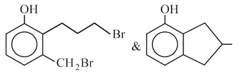 In the following reaction sequence, structures of P and Q, are respectively
