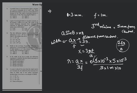 Image result for First Maxima of Single Slit Diffraction