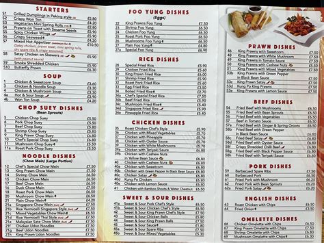 Menu at China kitchen fast food, Bordon