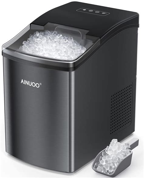 AINUOO Nugget Ice Maker Countertop, Pebble Ice Maker Machine, Pellet ...