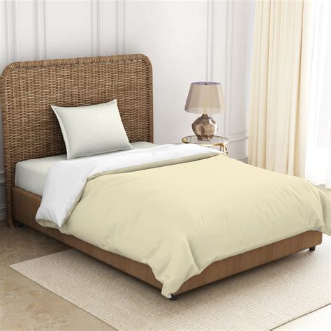 Buy SPACES Essentials Beige Solid Cotton Single Quilt - 150x218cm from ...