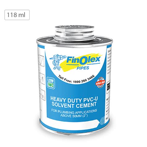 Finolex PVC U Solvent 118ml Tin Heavy for Plumbing above 50mm 2inch ...