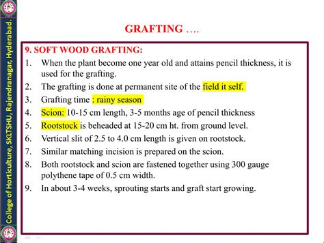 Grafting and its types in fruit crops | PPTX