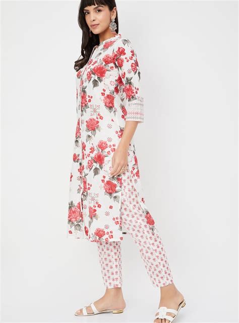 Buy Women Floral Print Straight Kurta Set Online at just Rs. 999.0 ...