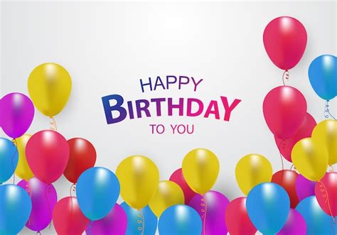 Gelukkige verjaardag ballonnen | Premium Vector