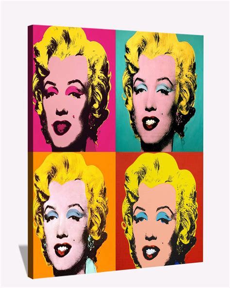 Andy Warhol Paintings Warhol Pop Art Monroe Framed Wall Art For Bedroom ...
