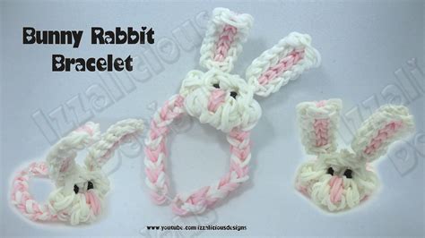 Rainbow Loom Bunny Rabbit Charm Bracelet by Izzalicious Designs | Rainbow loom, Rainbow loom ...